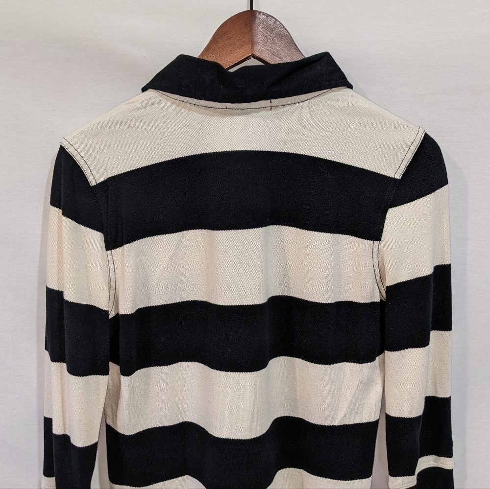 Lauren Ralph Lauren 100% Cotton Striped Rugby 3/4 Shirt Size Small - Picture 10 of 12